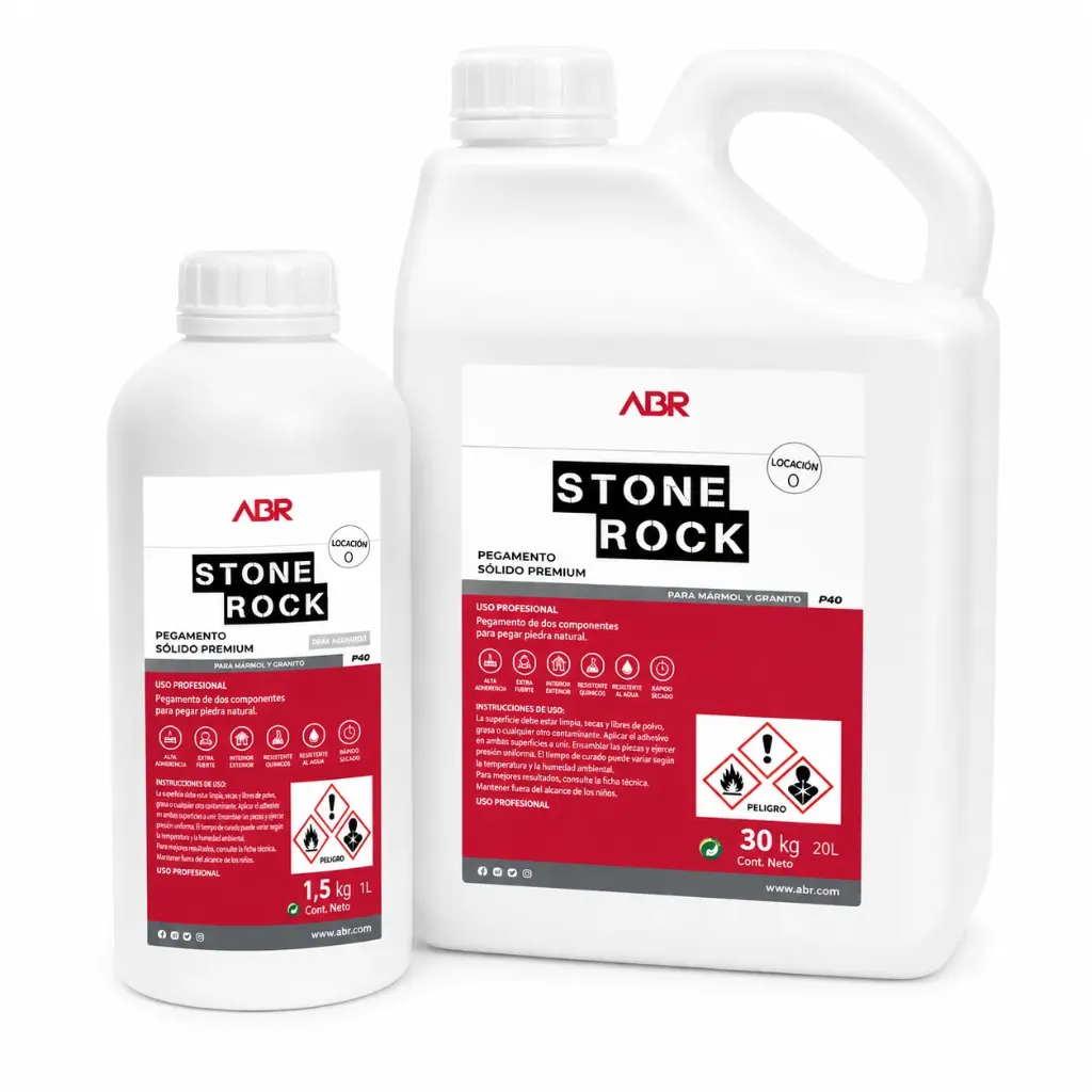 [0922050001] Stone Rock Liquid (kit: 1kg / 0.9L + 30gr Secant, Neutre, Spanish)